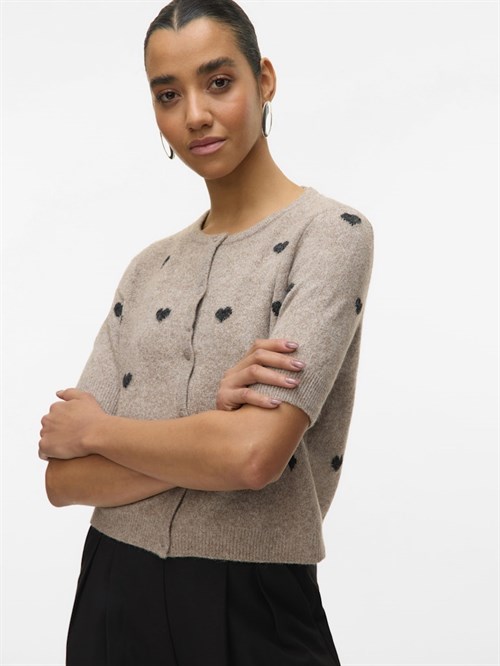 VM Doffy Intarsia 2/4 Strik Cardigan med mønster